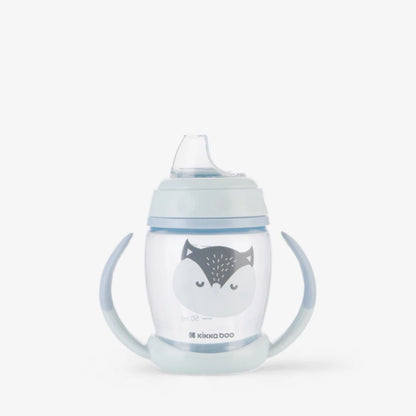 Vaso Con Boquilla de Entrenamiento silicona - Celeste 6m+ Kikkaboo