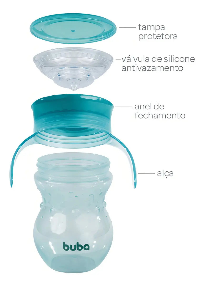 Vaso 360° Antiderrame Buba - Verde