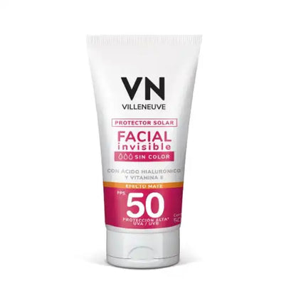 Protector Solar Villeneuve Facial Invisible sin Color FPS50+ 50 ml