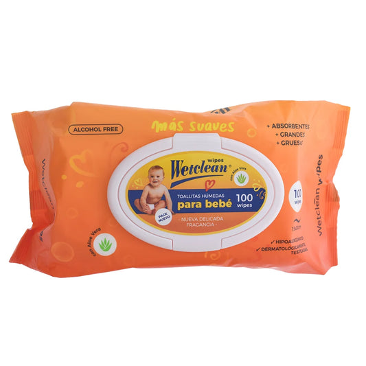Toallitas Húmedas Wetclean 100 Unidades