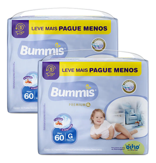 Pack Ahorro Bummis Talle G x2 Paquetes - 120 Pañales
