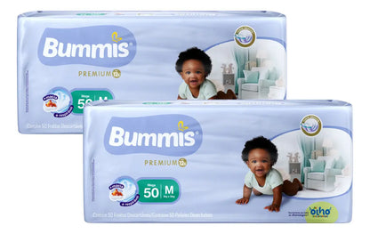 Pack Ahorro Bummis Talle M x2 Paquetes - 100 Pañales