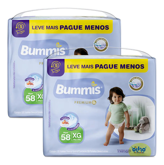 Pack Ahorro Bummis Talle XG x2 Paquetes - 116 Pañales