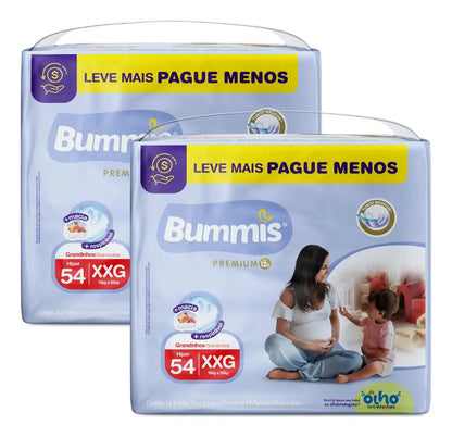 Pack Ahorro Bummis Talle XXG x2 Paquetes - 108 Pañales