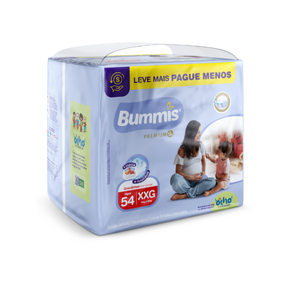 Pañales Bummis Premium Talle XXG – 54 Unidades